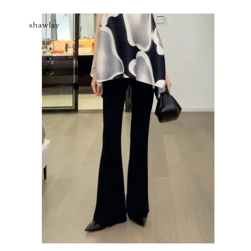 棉锦 超模裤喇叭弹力裤S2026