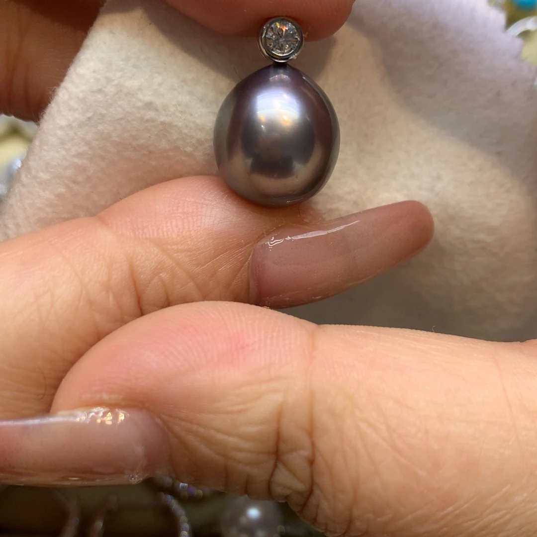 颈饰银S925镶嵌海水珍珠