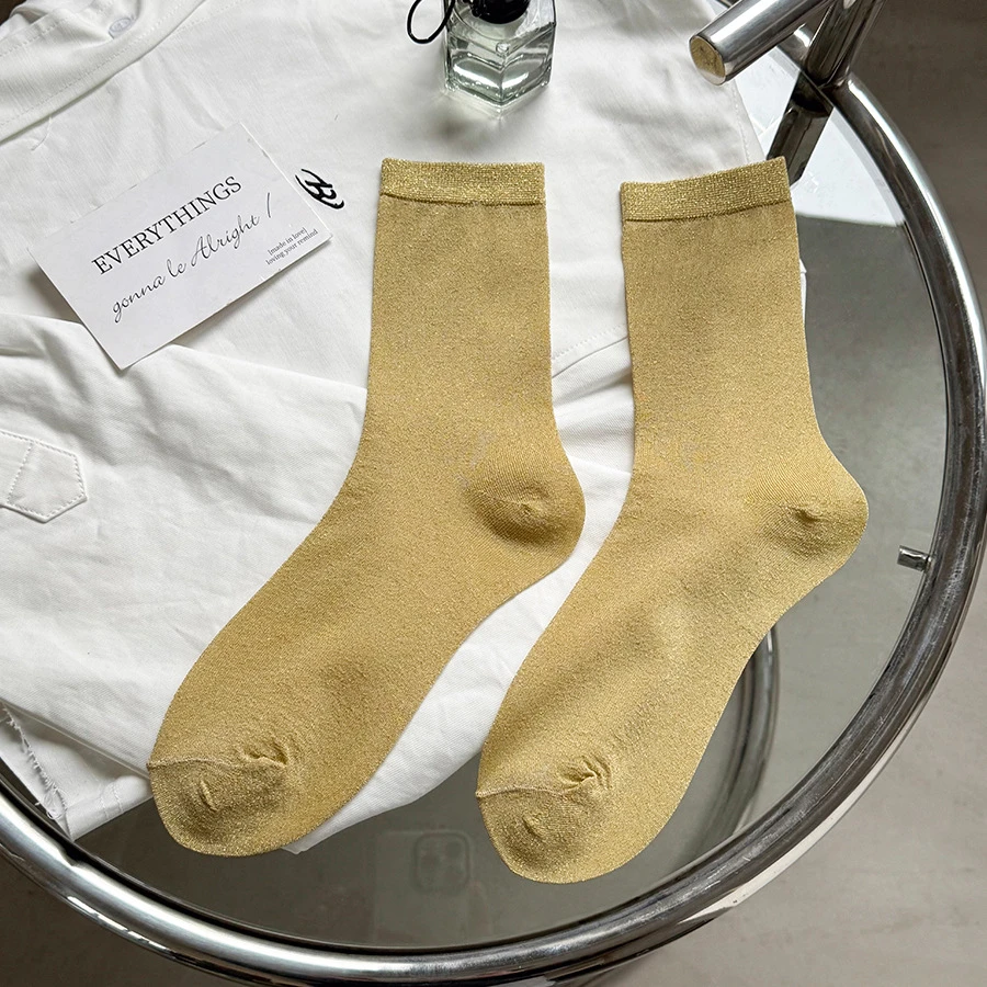 金银丝袜子女短袜夏季薄款性感女袜亮晶晶女生亮丝闪闪丝袜透气袜