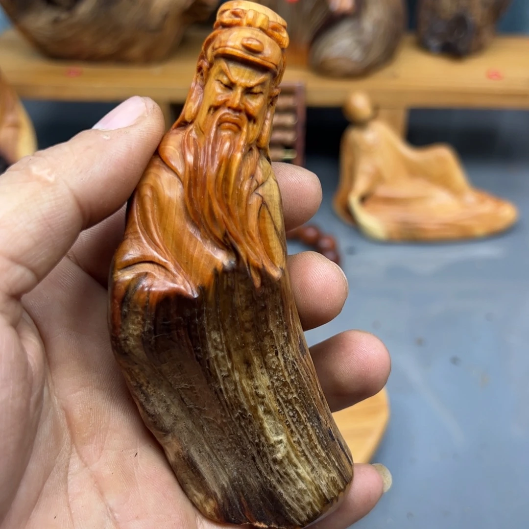 辛***文木崖柏木摆件手把件