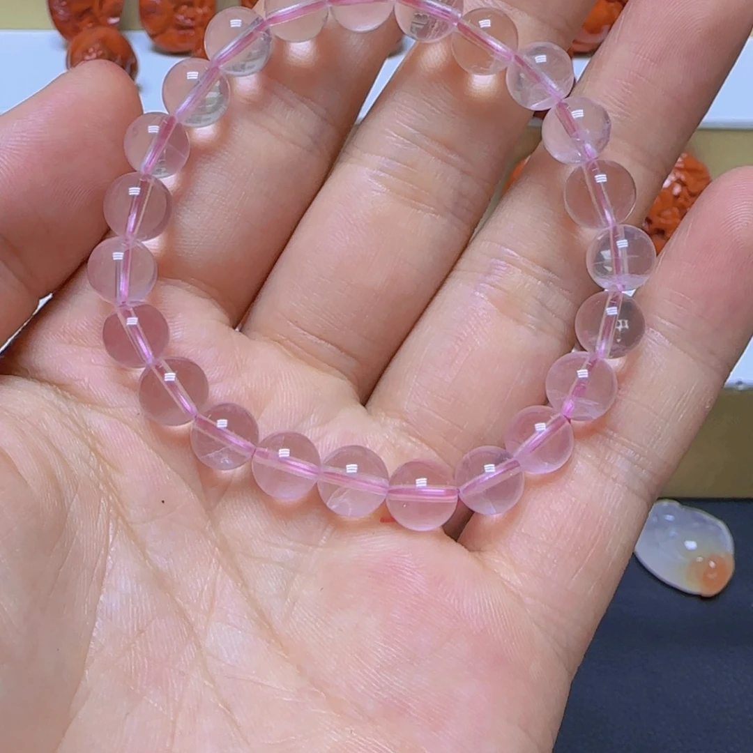 水晶手链未镶嵌紫粉晶手链