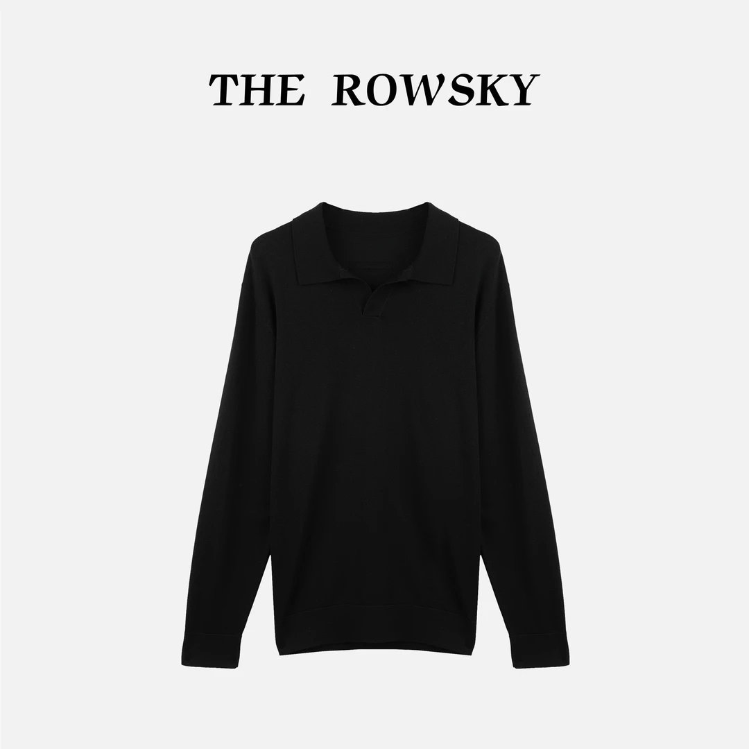 杨圣坤2025新品男士100%绵羊毛亨利领极简风纯色针织衫SK259701