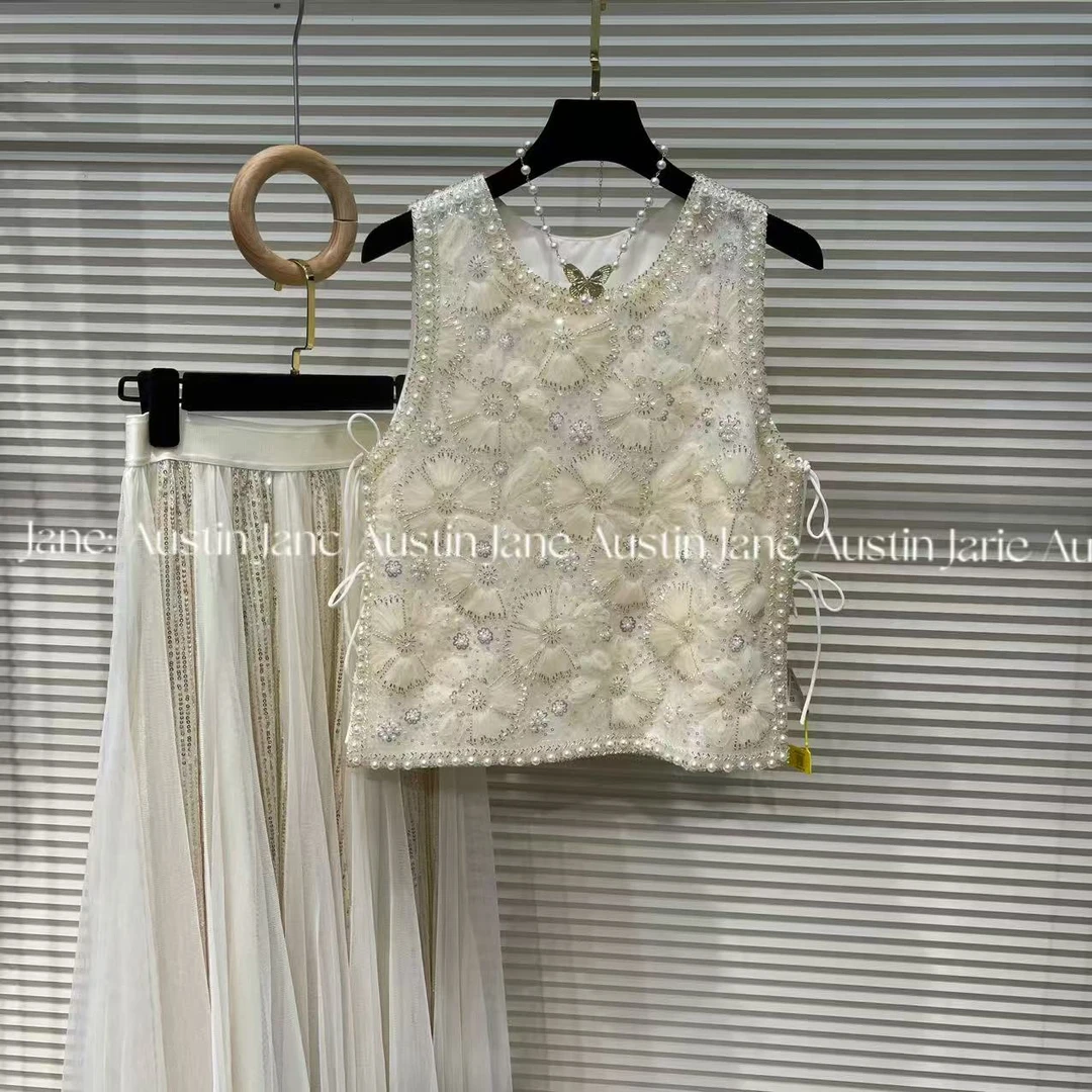 Jane Austin•(伦敦百合)2025新款夏季绑带背心马甲气质高级感女装