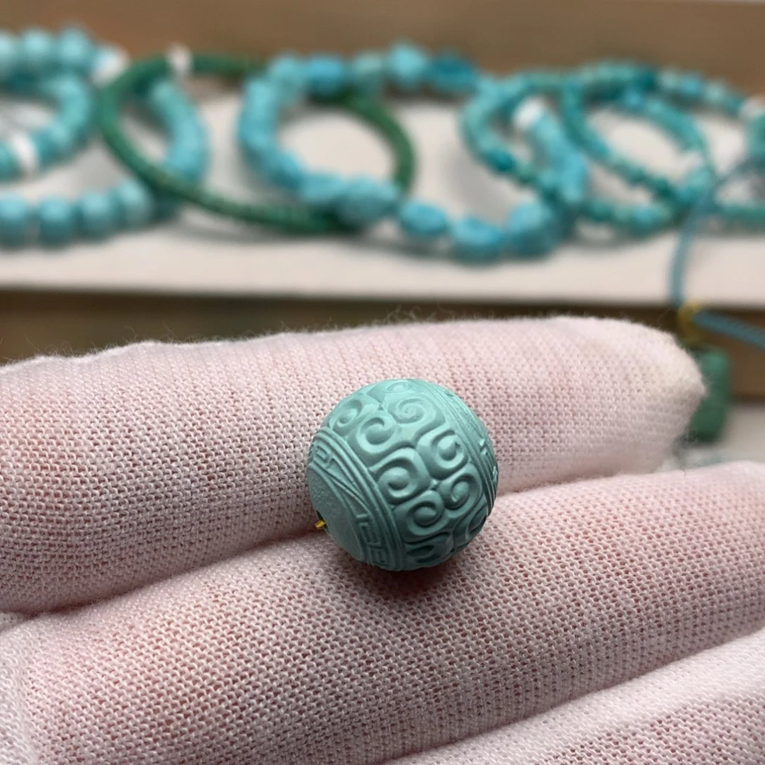 绿松石未镶嵌珠宝奇石14.4mm