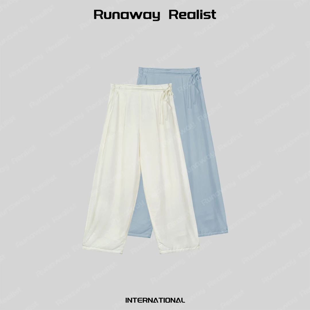【RUNAWAY REALIST】清凉一夏垂感阔腿防晒长裤 K324