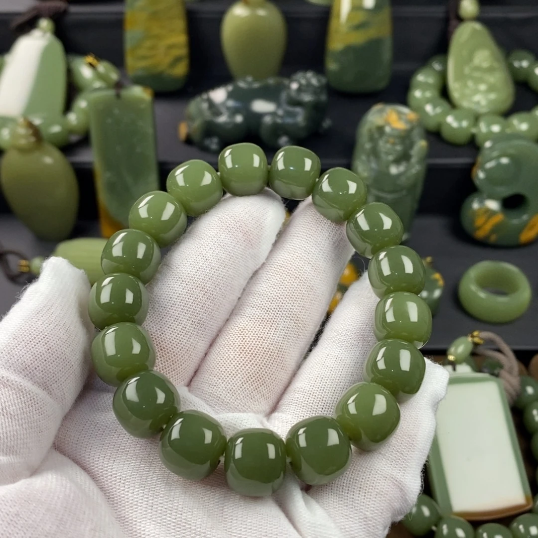 岫岩老玉（透闪石质玉）未镶嵌手链