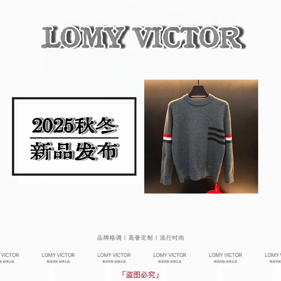 LOMY VICTOR欧洲站秋冬新品高奢定制款男士套头羊毛衫NZM291-雨