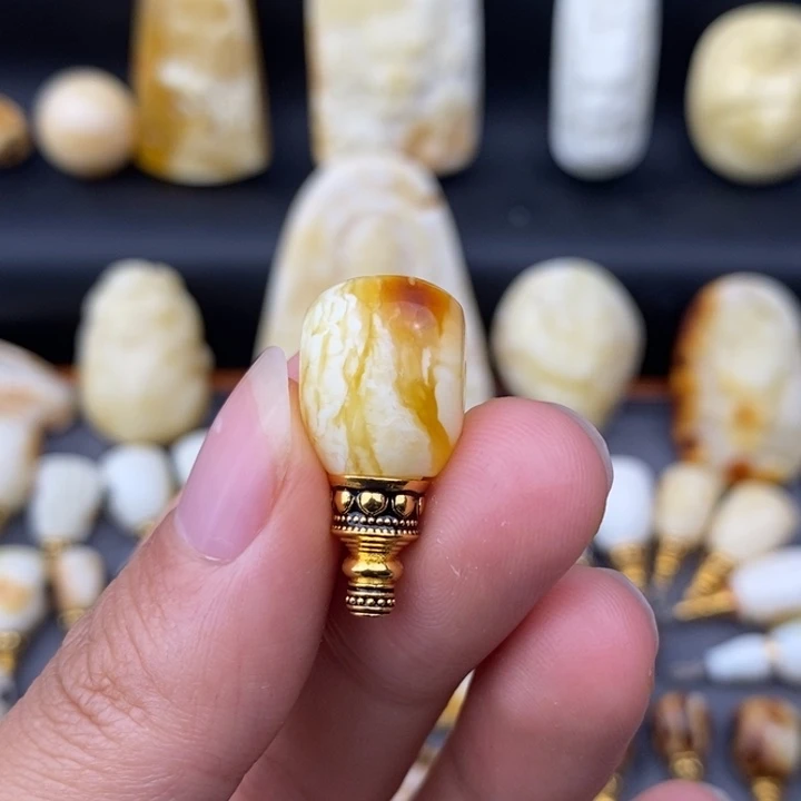 琥珀未镶嵌裸石12三通c466