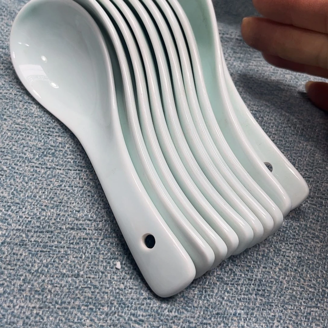 瓷片小勺十个微瑕
