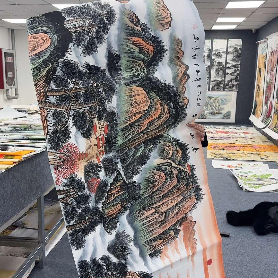 国画作品小姐姐放漏中