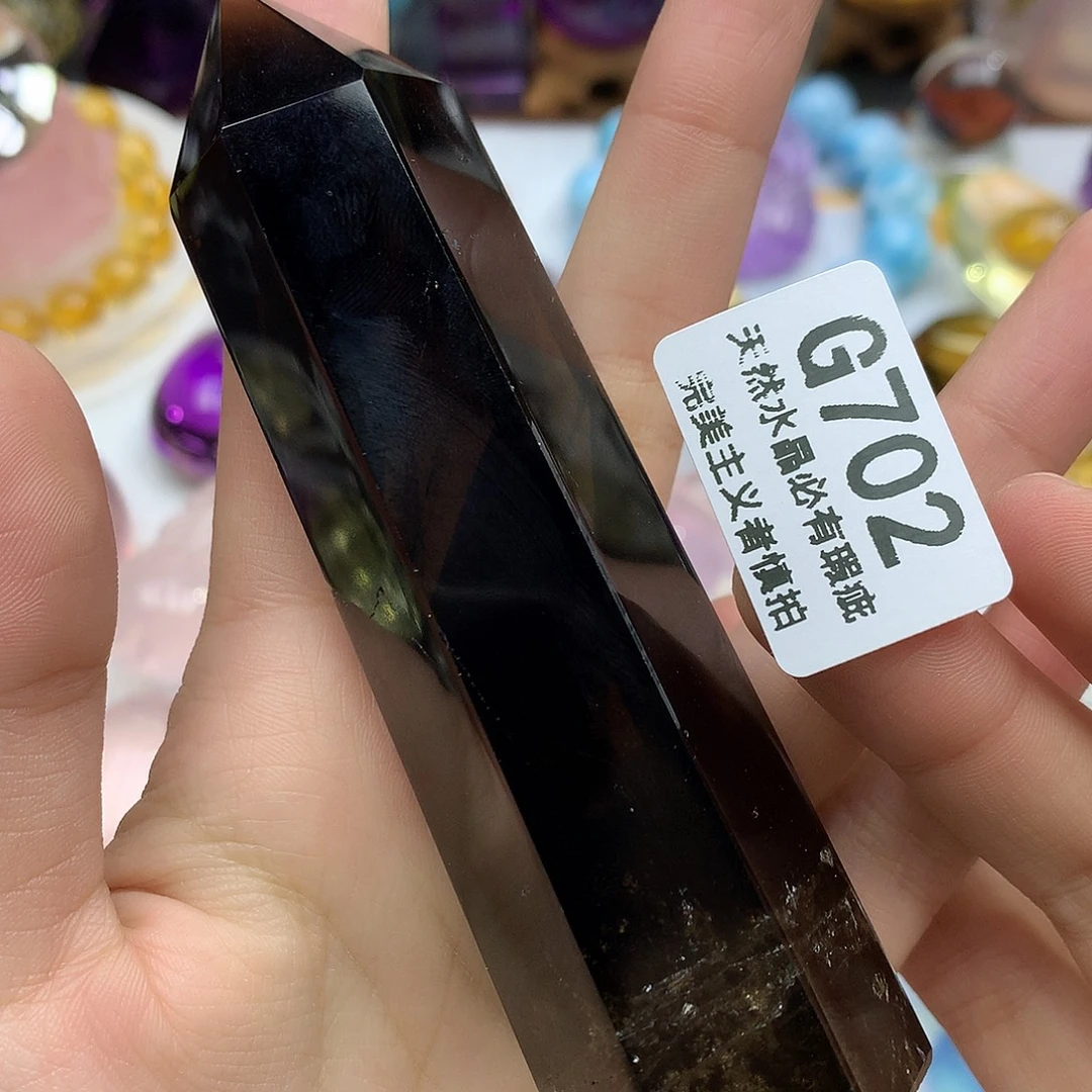 水晶珠宝半成品未镶嵌摆件黑水晶