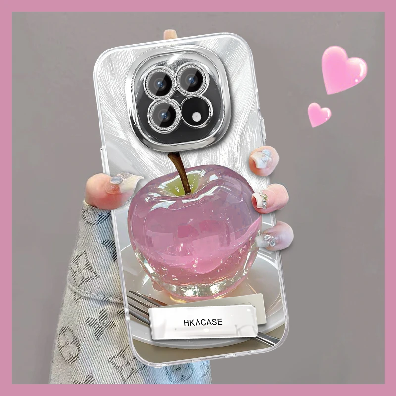 适用于oppoa5精孔羽纱晶莹粉苹果网红个性创意支架全包手机壳女款