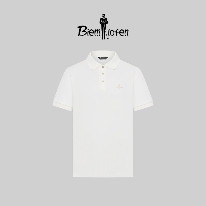 【肌理提花】比音勒芬夏季新款男士复古老花休闲满印翻领短袖POLO衫