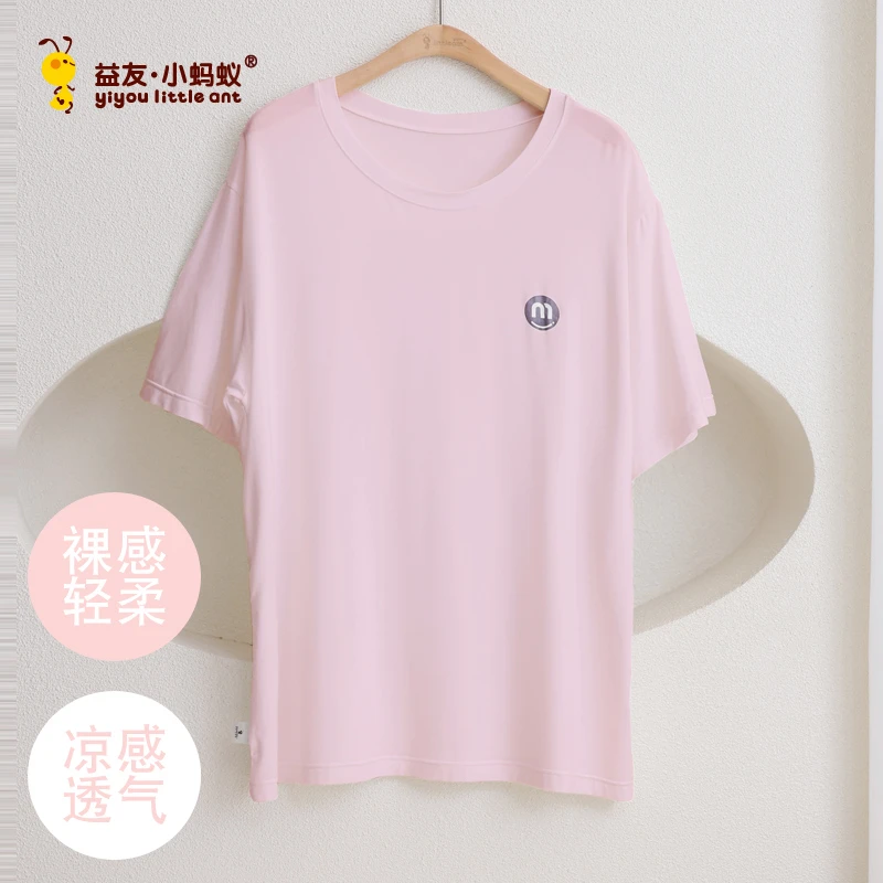 益友小蚂蚁女款成人夏季装新款兰精莫代尔T恤胖童面膜T上衣短袖