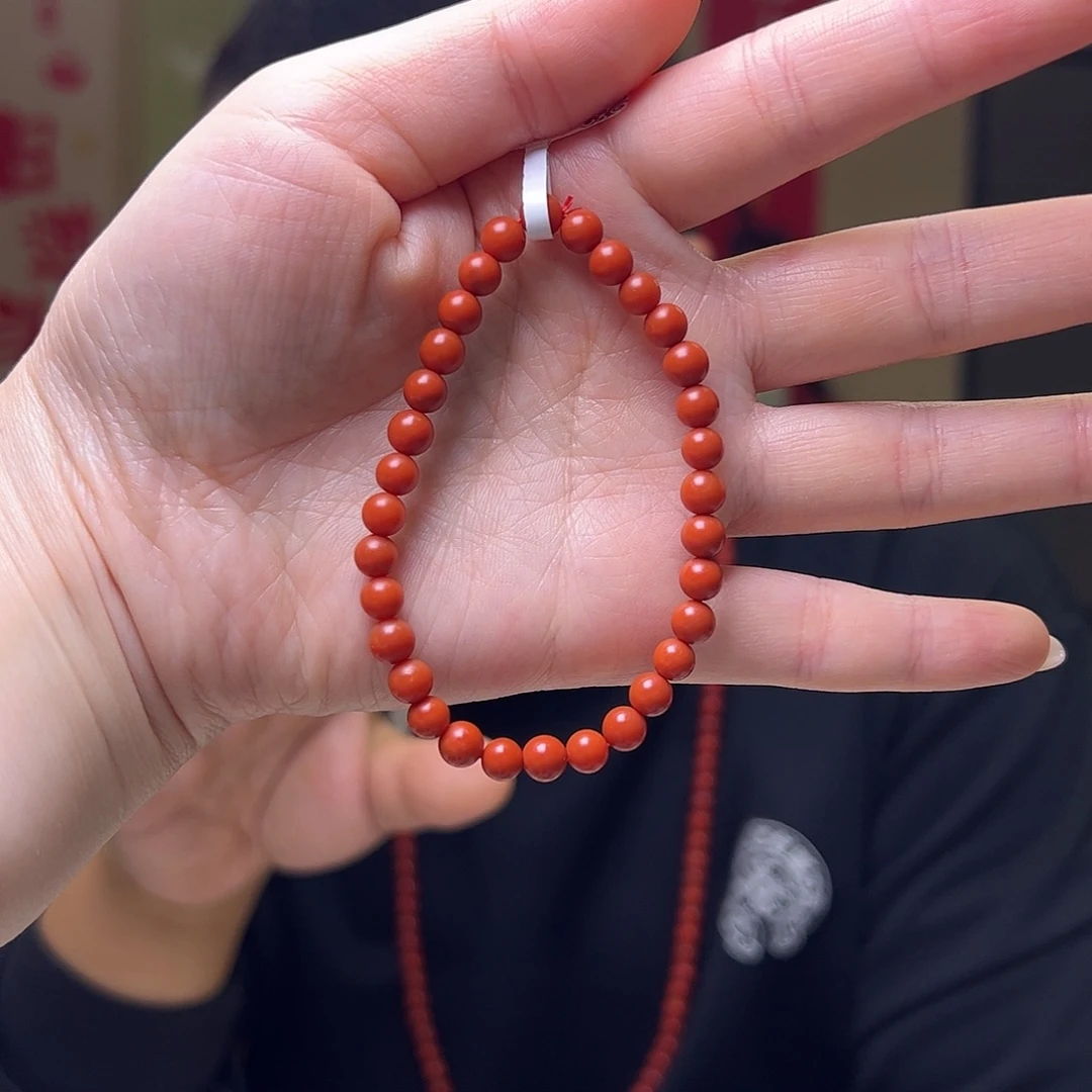 南红玛瑙未镶嵌5mm阿东寨圆珠手串