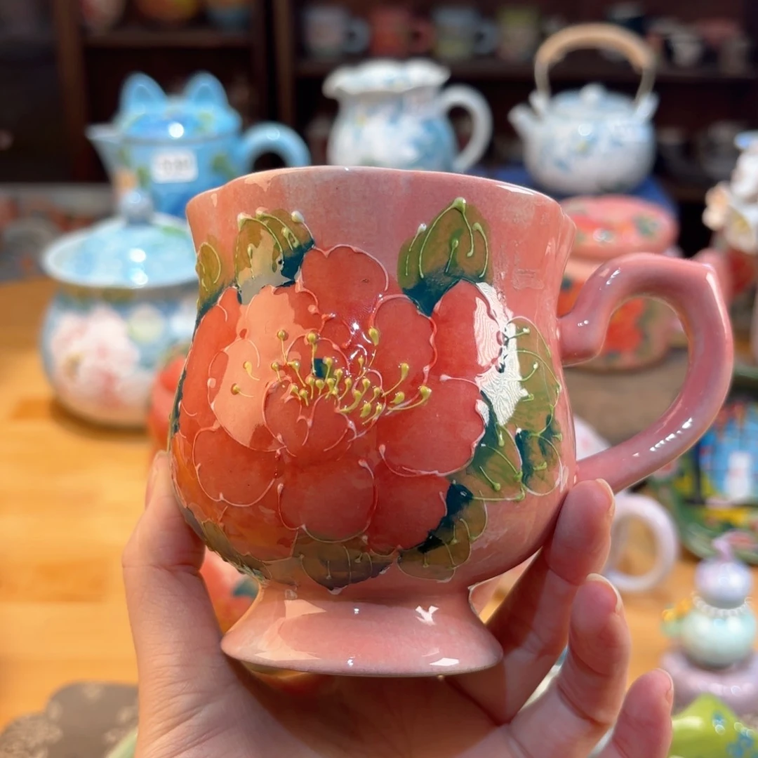 景德镇手绘高温釉下彩陶瓷茶具