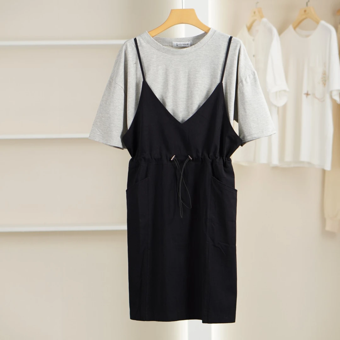 麦迪尚品【色】50406126拼接设计连衣裙女装夏新款品牌折扣 B2组