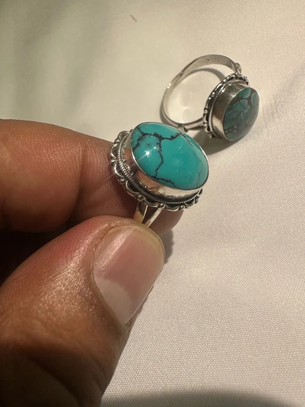 《西吴尔帮你选好货》松石色藏服配饰手工款大号