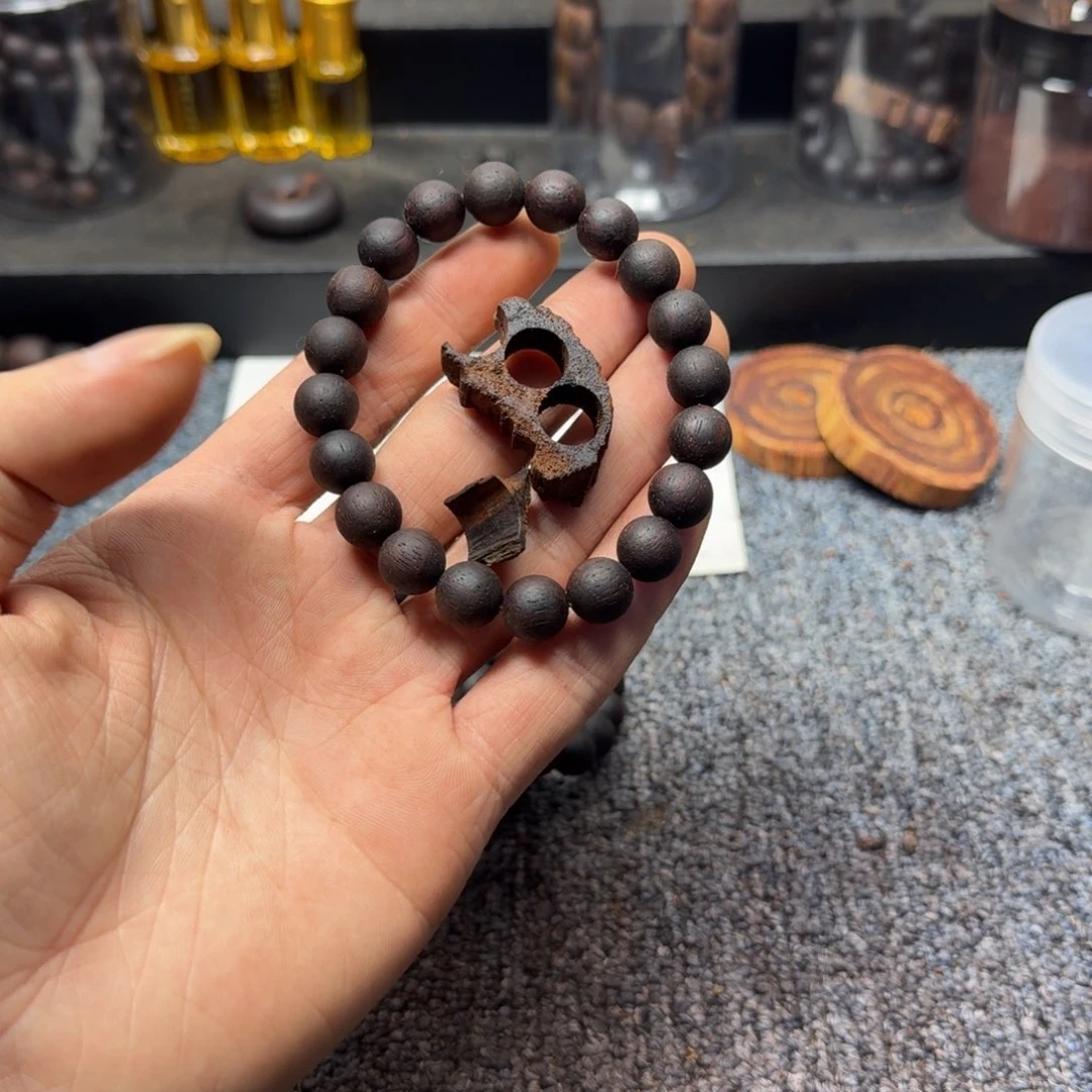 藤类1.0降真香紫黄油单圈圆珠