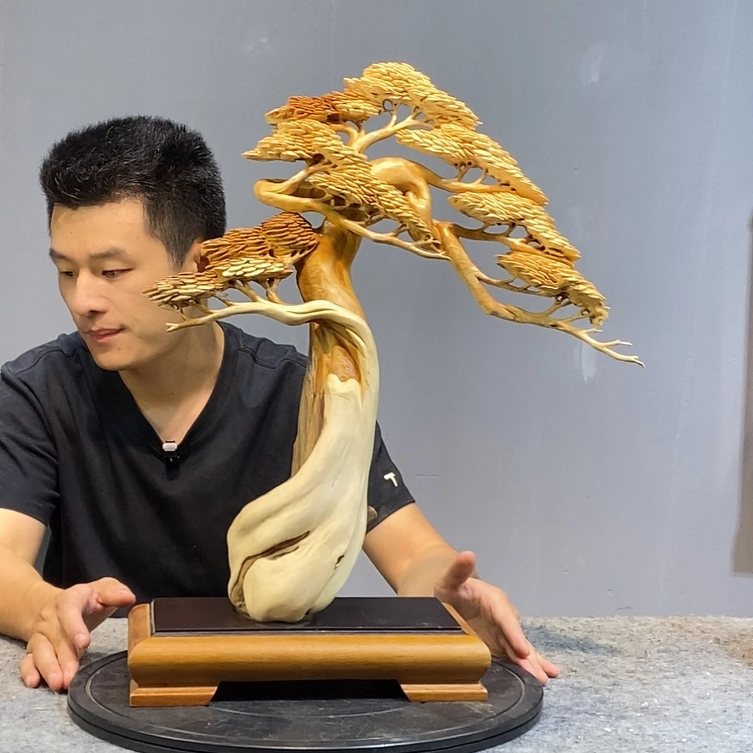 柏木木雕工艺品摆件