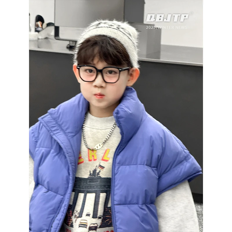 Q宝家童品10月新款 男童棉马甲儿童冬季加厚背心中大童棉马夹外套