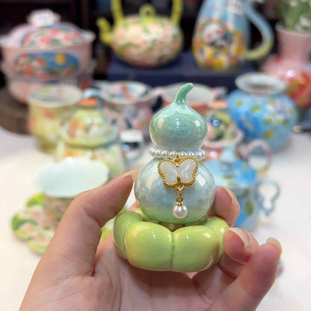 景德镇手绘高温釉下彩陶瓷茶具