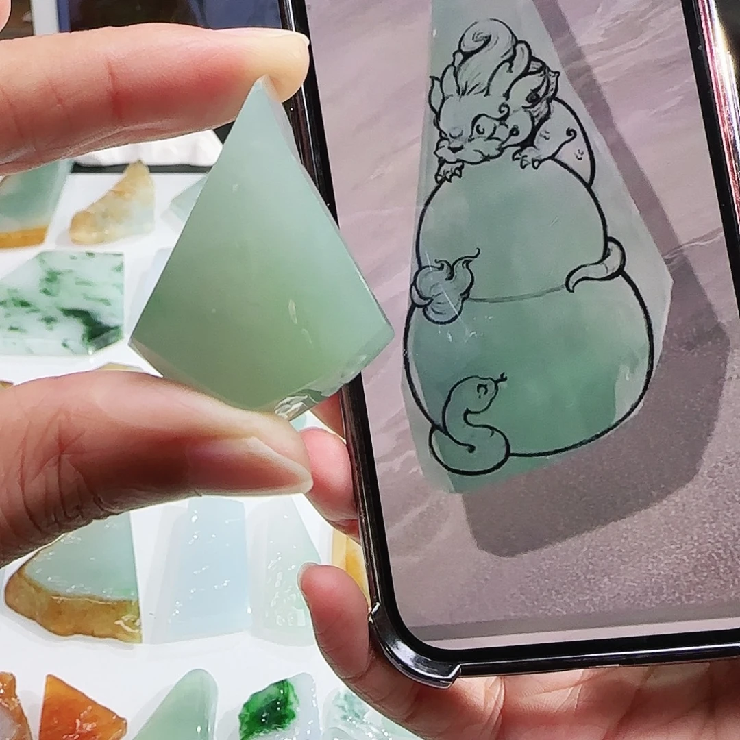 定制翡翠未镶嵌缅甸翡翠挂件