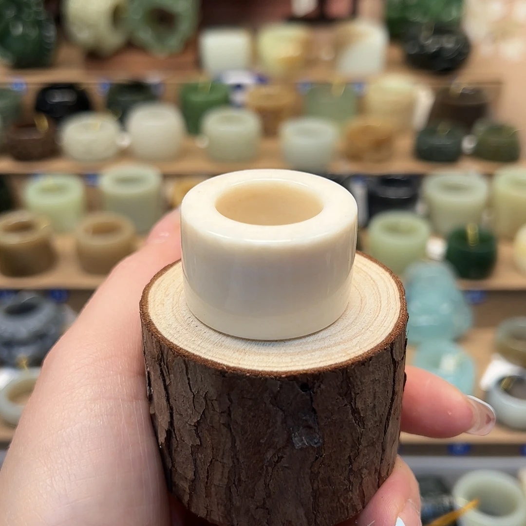 蛇纹石玉未镶嵌戒指20内径24号