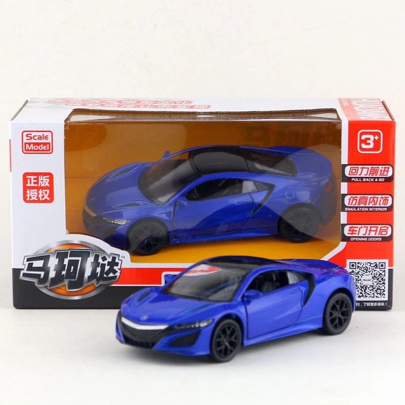 裕丰马珂垯5寸合金汽车2017本田讴歌NSX金属儿童玩具模型开窗盒