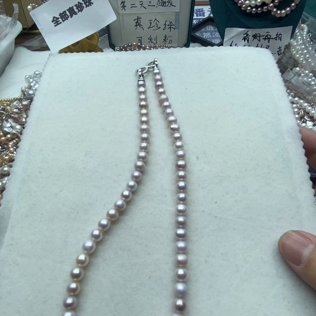 天然淡水珍珠无人工干预银S925镶嵌淡水珍珠3