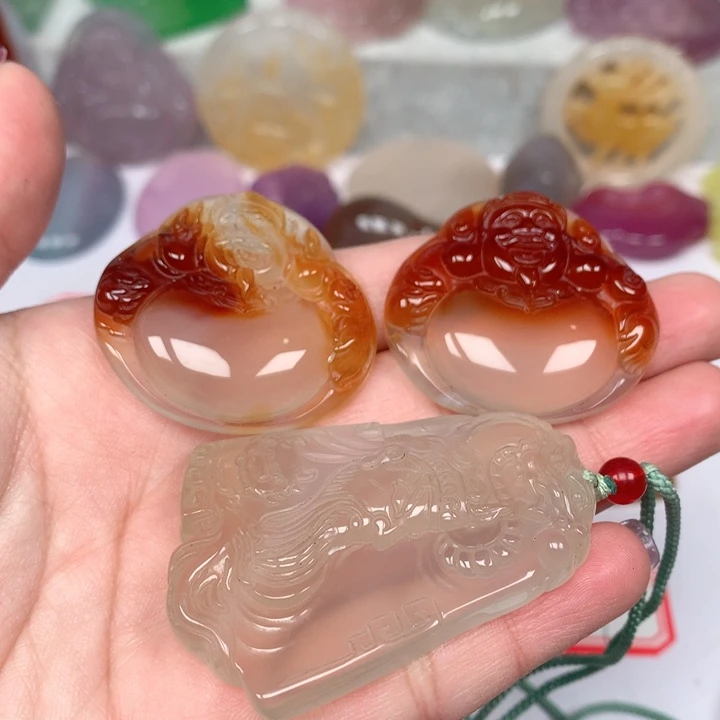 玛瑙/玉髓颈饰未镶嵌紫*籽