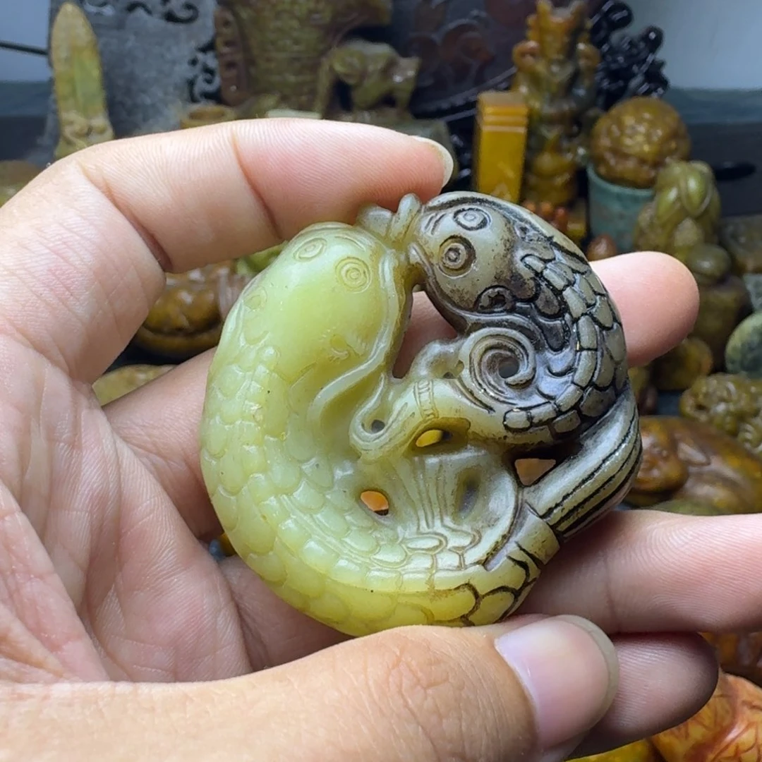 白玉菩提吊坠。。。