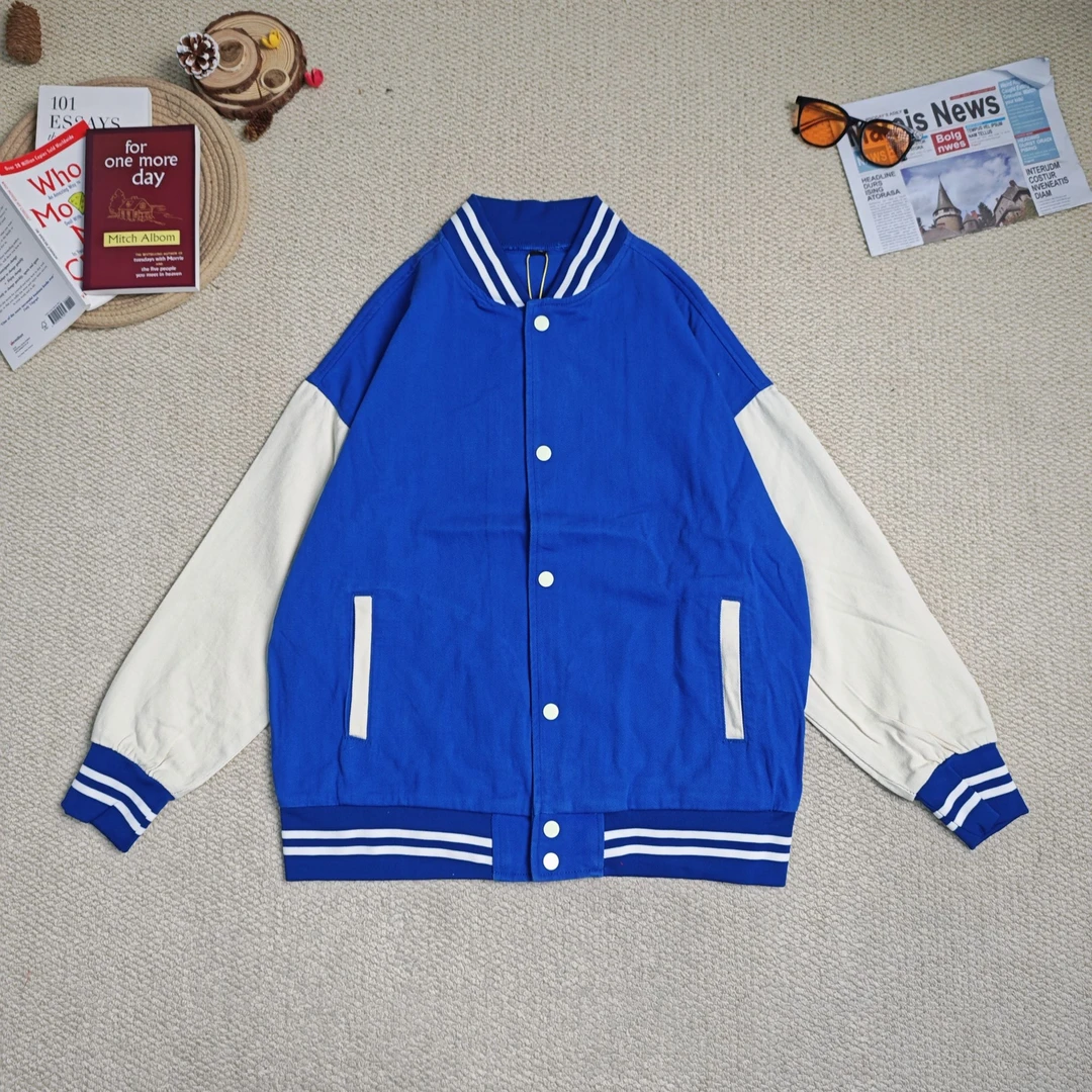 2025春季新款时尚百搭拼色加厚长袖外套8927