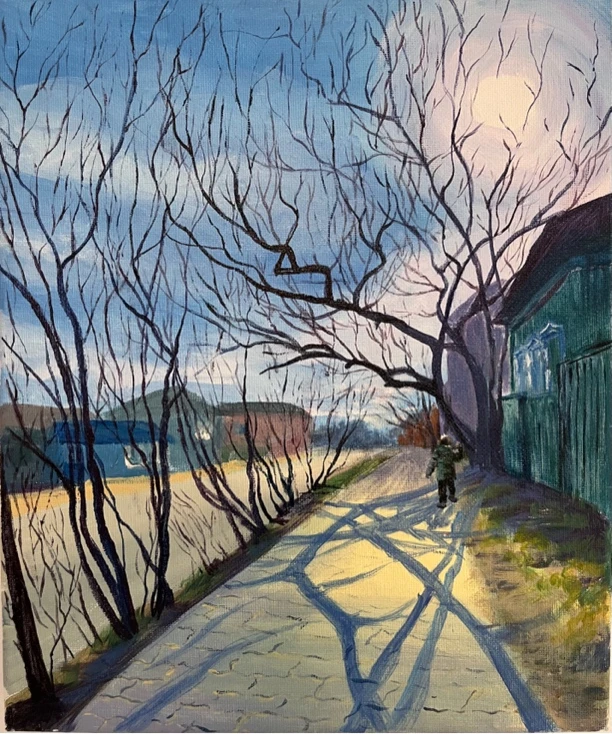 《乡路》俄罗斯画家莎莎收藏级艺术微喷复刻版画