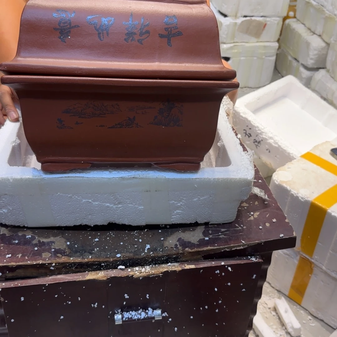 紫砂花盆口径26.18.10口径