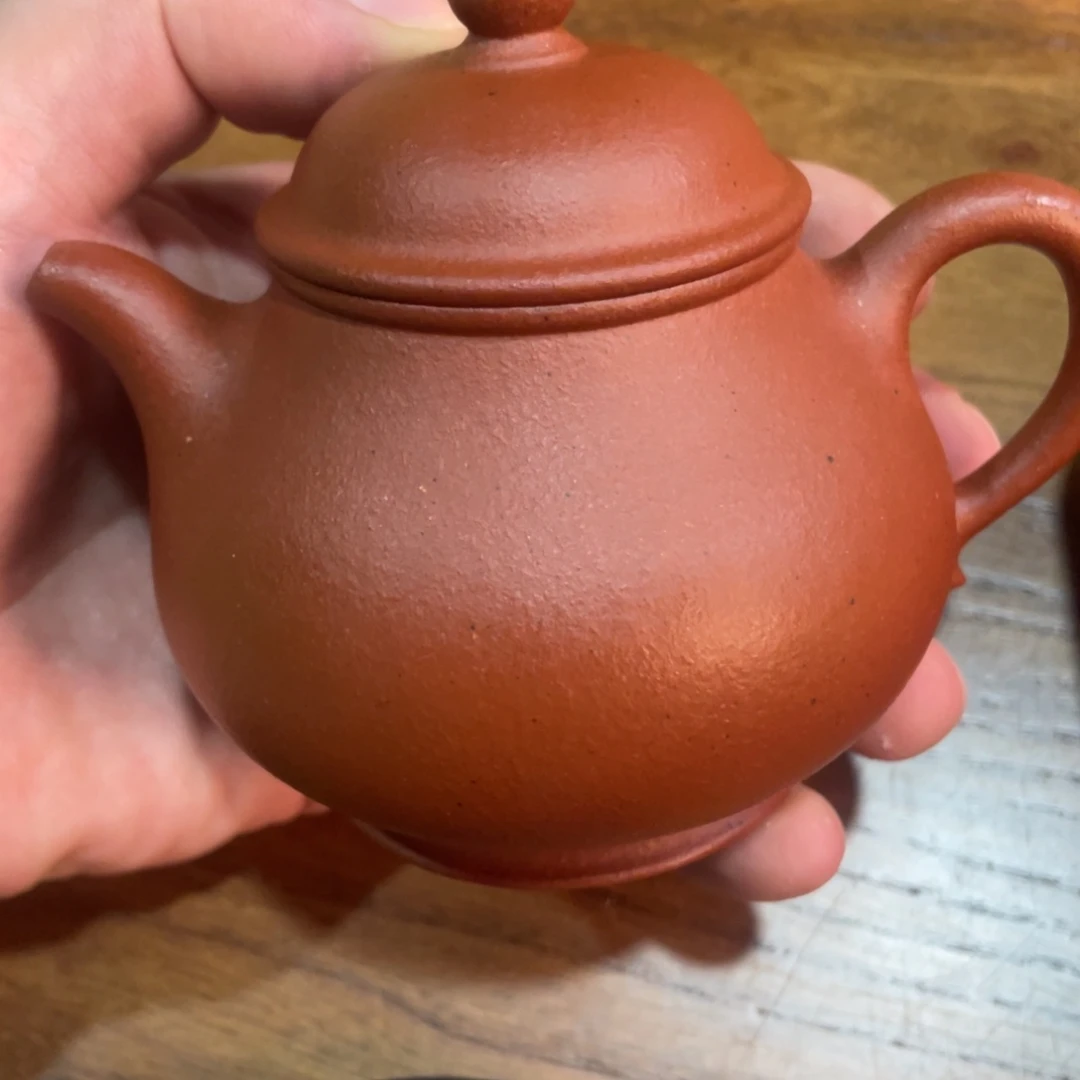 茶壶紫砂D85号，原矿大红泥，潘壶