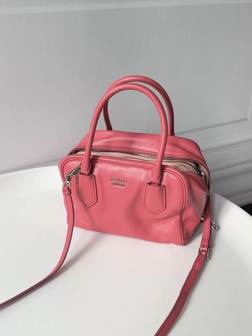 95新 Prada/普拉达 CS5770/PRADA 粉色inside手提包