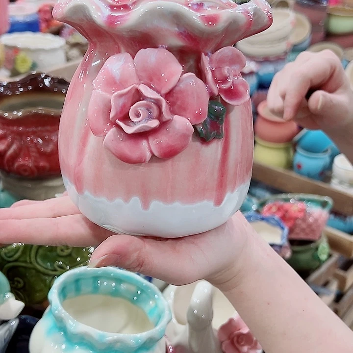 有孔，凑单福利满10元发货陶瓷多肉花盆！