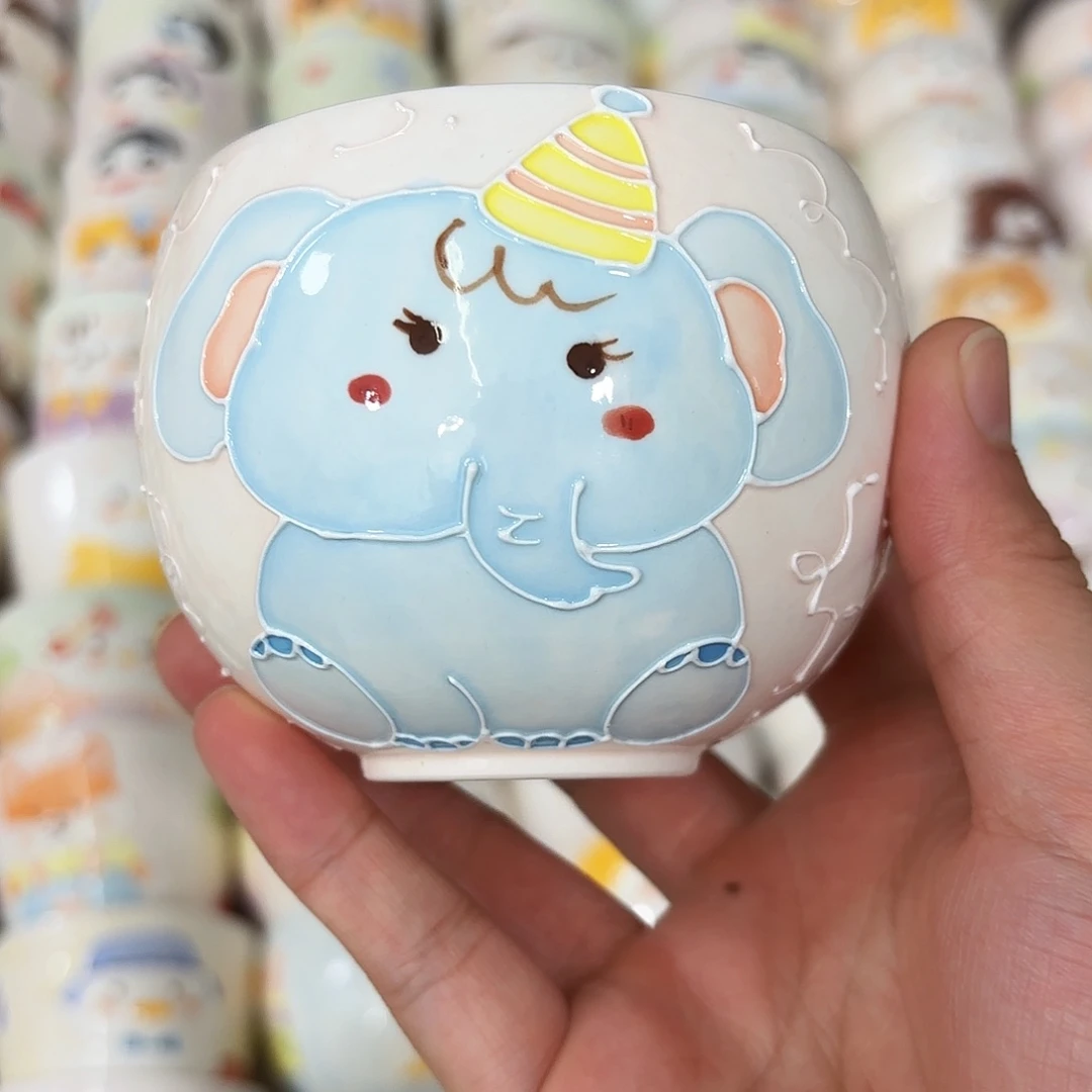 手绘高温釉下彩陶瓷