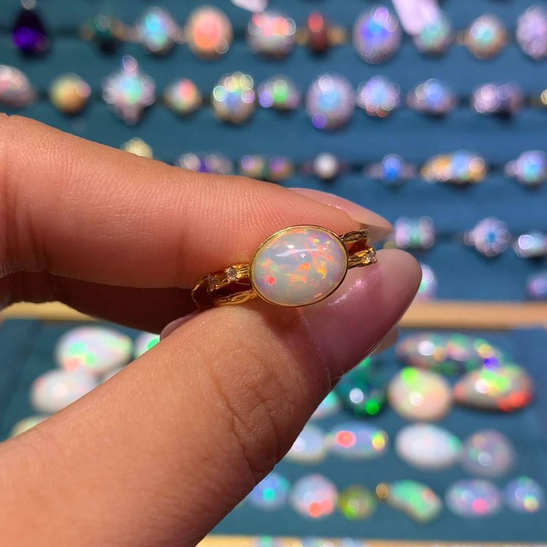 欧泊银S925镶嵌戒指款