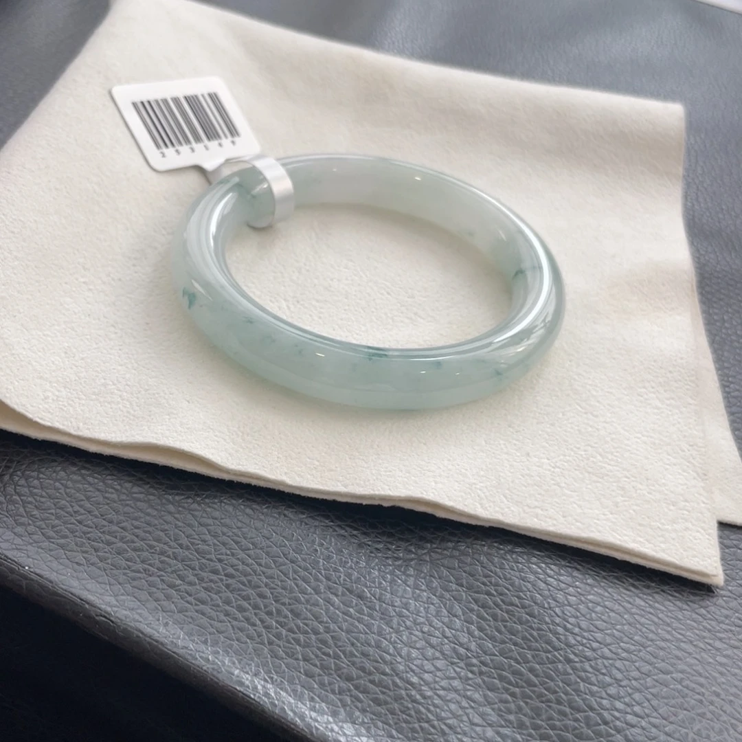 翡翠未镶嵌手镯棉线55.5圆条