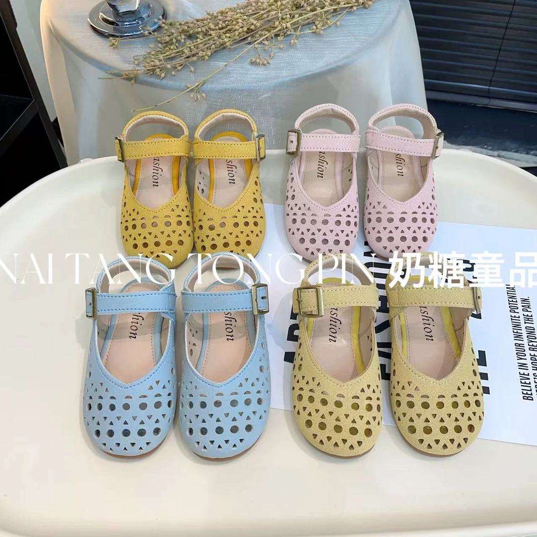 【海盐芝士】韩系儿童马卡龙凉鞋镂空夏季女童玛丽珍舒适甜美公主鞋