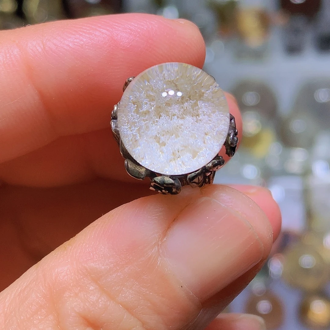 珠宝半成品银S925镶嵌水晶定制款戒指
