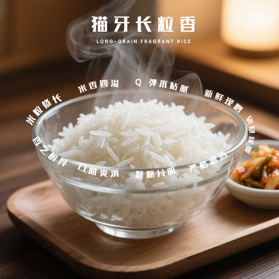 当季新米猫牙米长粒饱满蒸煮醇香营养健康食用优稻