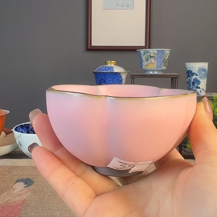 摆件景德柴烧茶杯多人