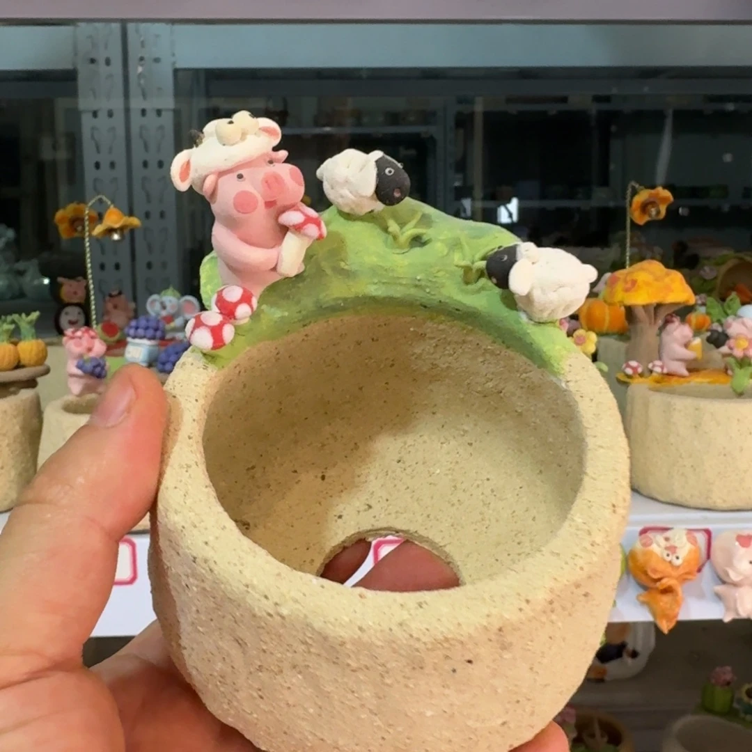 厂家直销手工花盆摆件