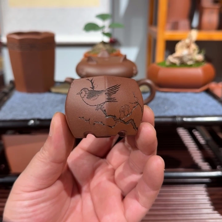 无***斋花盆紫砂原矿紫泥