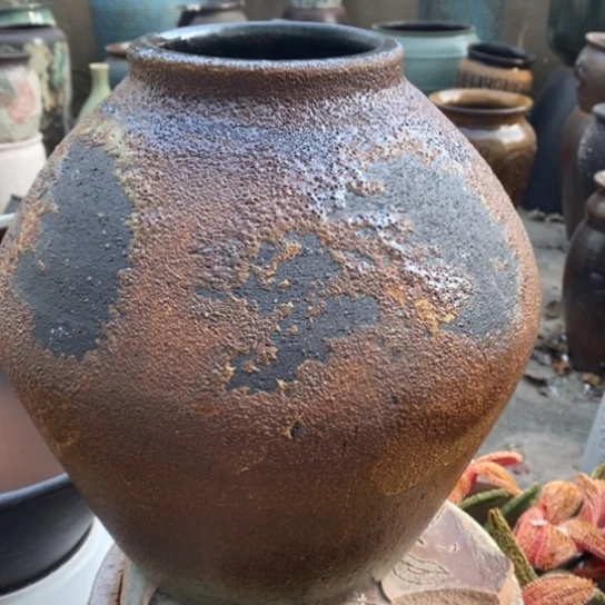 【闪购商品】紫砂花盆高约29口13手工无孔