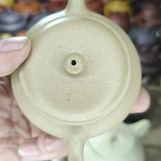 茶壶紫砂原矿本绿明炉内推150cc半手工