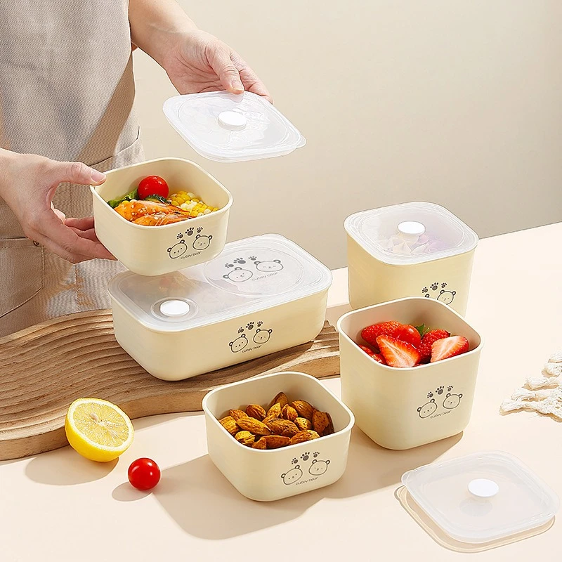 壹麦之家可微波加热便当盒塑料饭盒上班族带饭餐盒水果密封保鲜盒